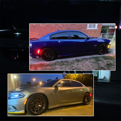 4PCS Smoked Lens LED Side Marker Lights for Dodge Charger (2015-2023)