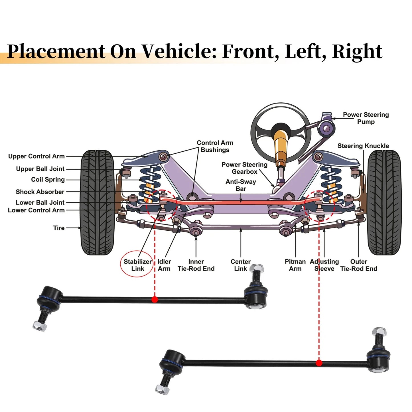 Front Stabiliser Sway Bar Link for BMW 528i (2011-2016)