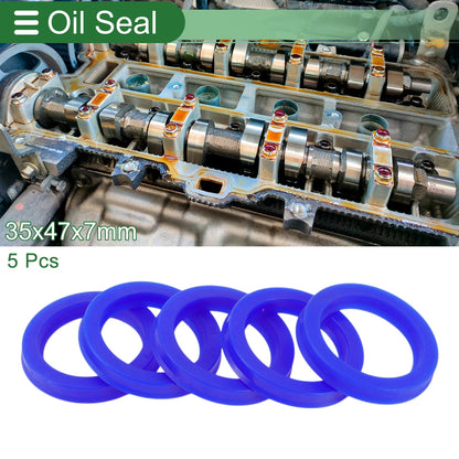 Oil Seal 35x47x7mm Seal Ring Rotary Shaft TPU 5 Pcs