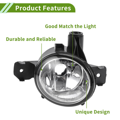 Right Fog Light Grill for BMW X5 2007-2010 (1 x Clear, Black)
