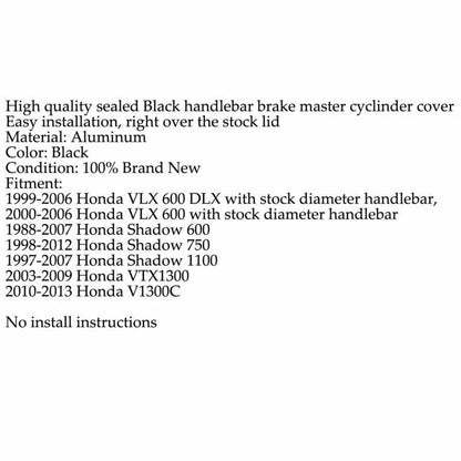 Brake Master Cylinder Cover for Honda VLX 600 Shadow 600/750/1100 (1988-2007)