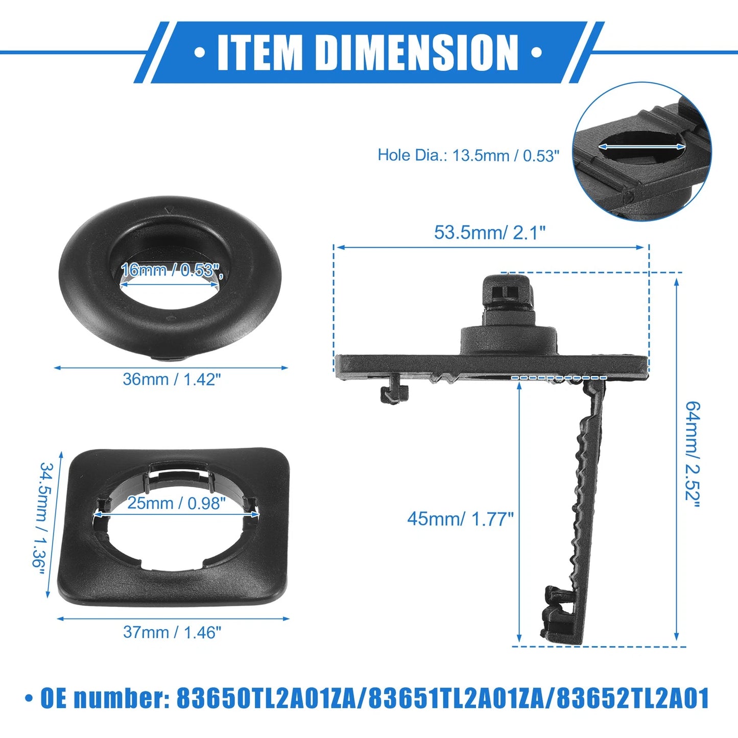 Car Holder Retainers for Honda Acura (2003-2008)