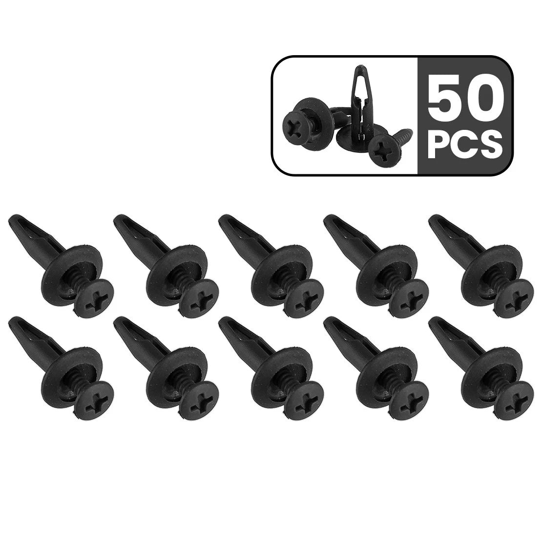 50x Fastener Scrivet Retainer Grille Trim Clip for Ford Ranger, Mazda BT50