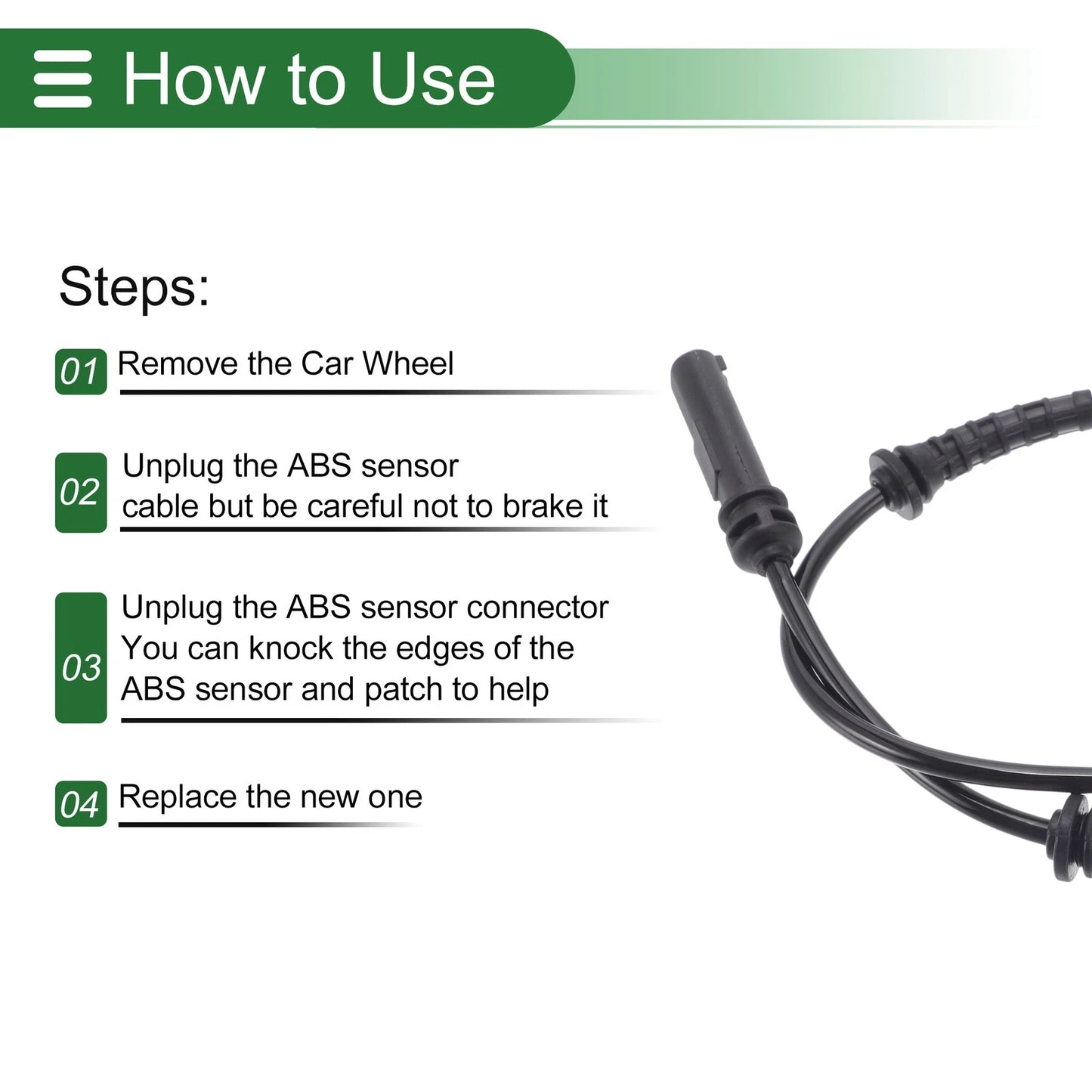 ABS Wheel Speed Sensor for BMW X1 (2014-2020) - 1 x Sensor