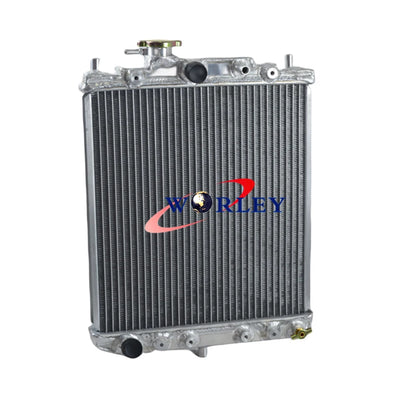 Aluminum Radiator + Fan for Daihatsu Mira L200V L201 MOVE L601 Centro L501 (1995-2006)