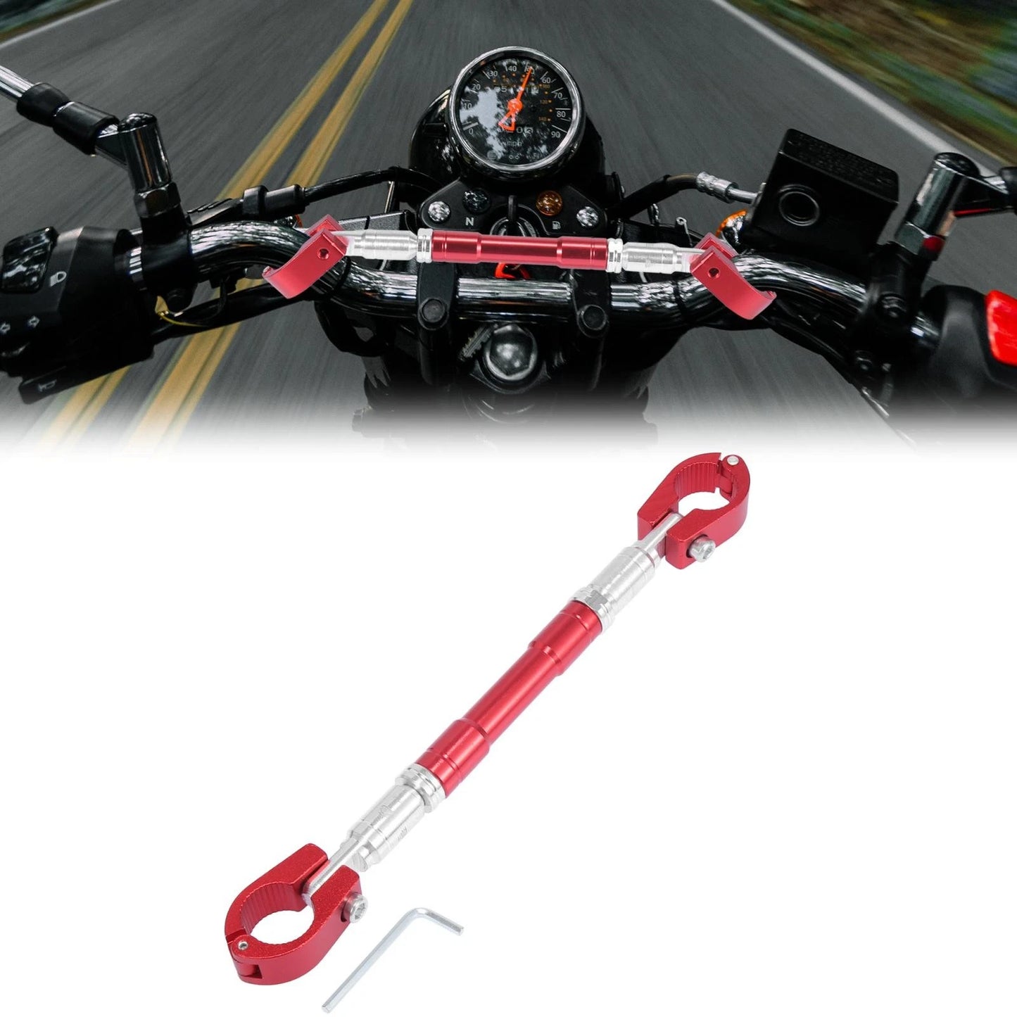 Balance Bar 22mm Red for Motorcycle Crossbar Handlebar