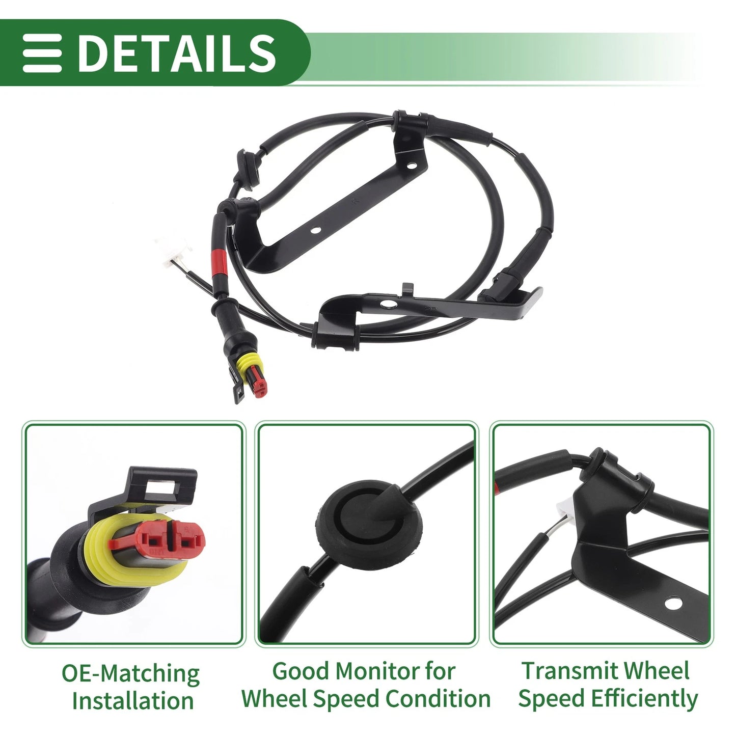 ABS Wheel Speed Sensor for Kia Sorento (2010) 1 x Right Rear
