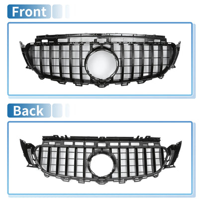 Front Upper Bumper Grille for Mercedes-Benz E200 (2016-2020) Black