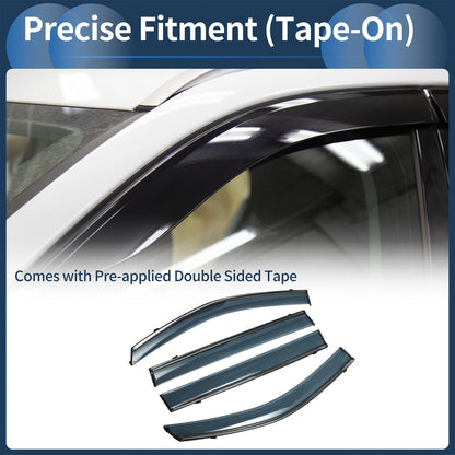 Window Deflectors Side Window Visors for Toyota Highlander (2014–2019)