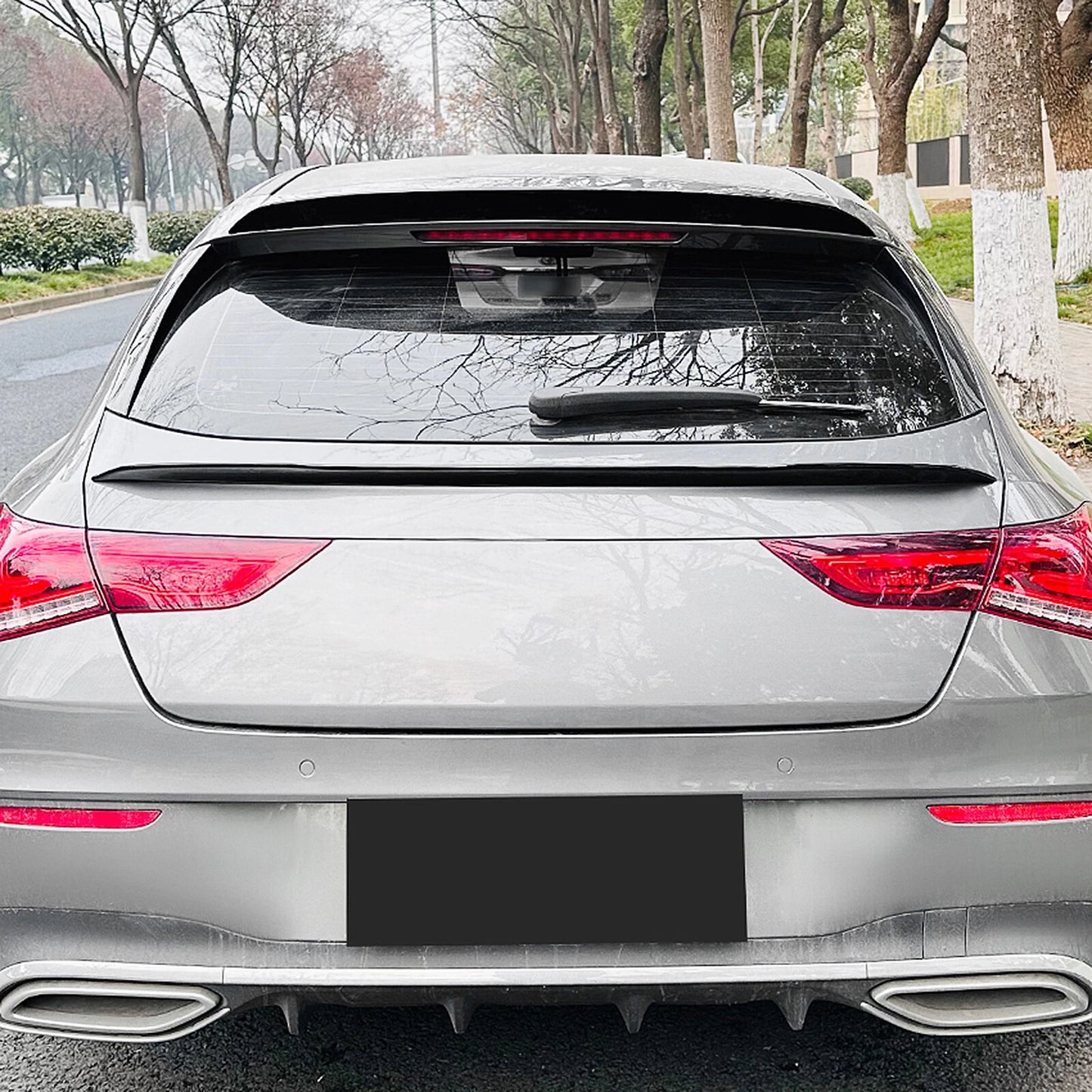 Rear Spoiler Lip for Mercedes Benz X118 CLA200 CLA35 (2019-2023) Gloss Black