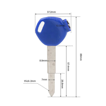 Uncut Blue Ignition Key for Honda PCX125, SH125, 150 (2010-2023)