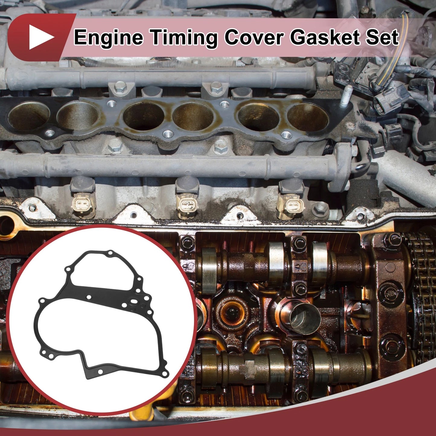 Engine Timing Cover Gasket Set for Infiniti 2.5L 3.5L 3.7L
