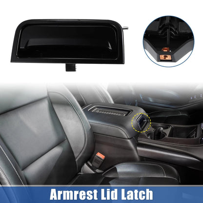 Center Console Cover Lock Armrest Lid Plastic for GMC Matte Black