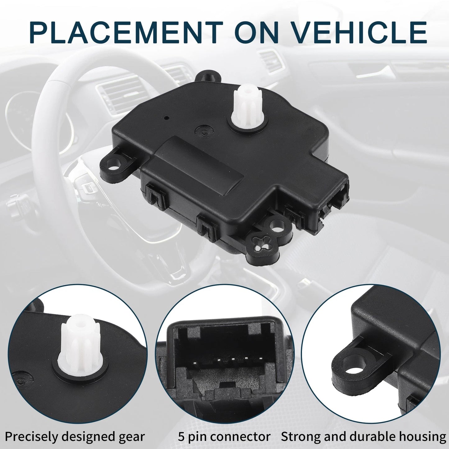 2 x No.68224192AA HVAC Heater Blend Door Actuator for Jeep Grand Cherokee (2011-2014)