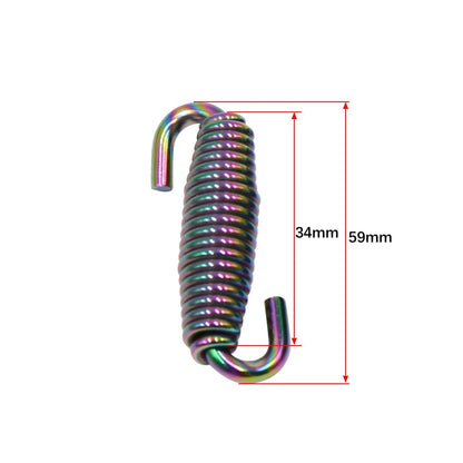 5pcs 59mm Multicolor Swivel Muffler Exhaust Pipe Spring for Motorcycle