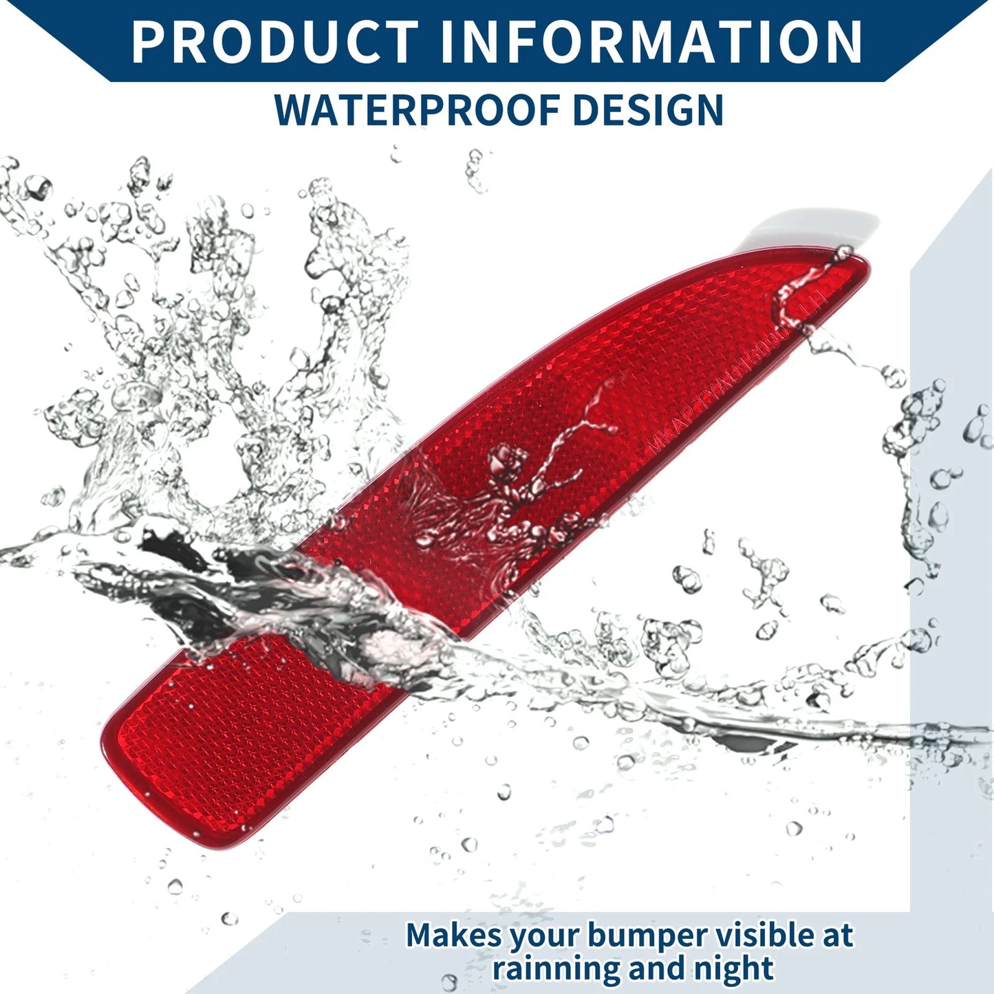 Rear Right Bumper Reflector for Toyota Prius (2019-2022) Red