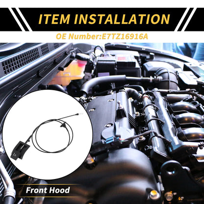 Hood Latch Release Cable for Ford F-150 F-250 F-350 Bronco (1987-1991)
