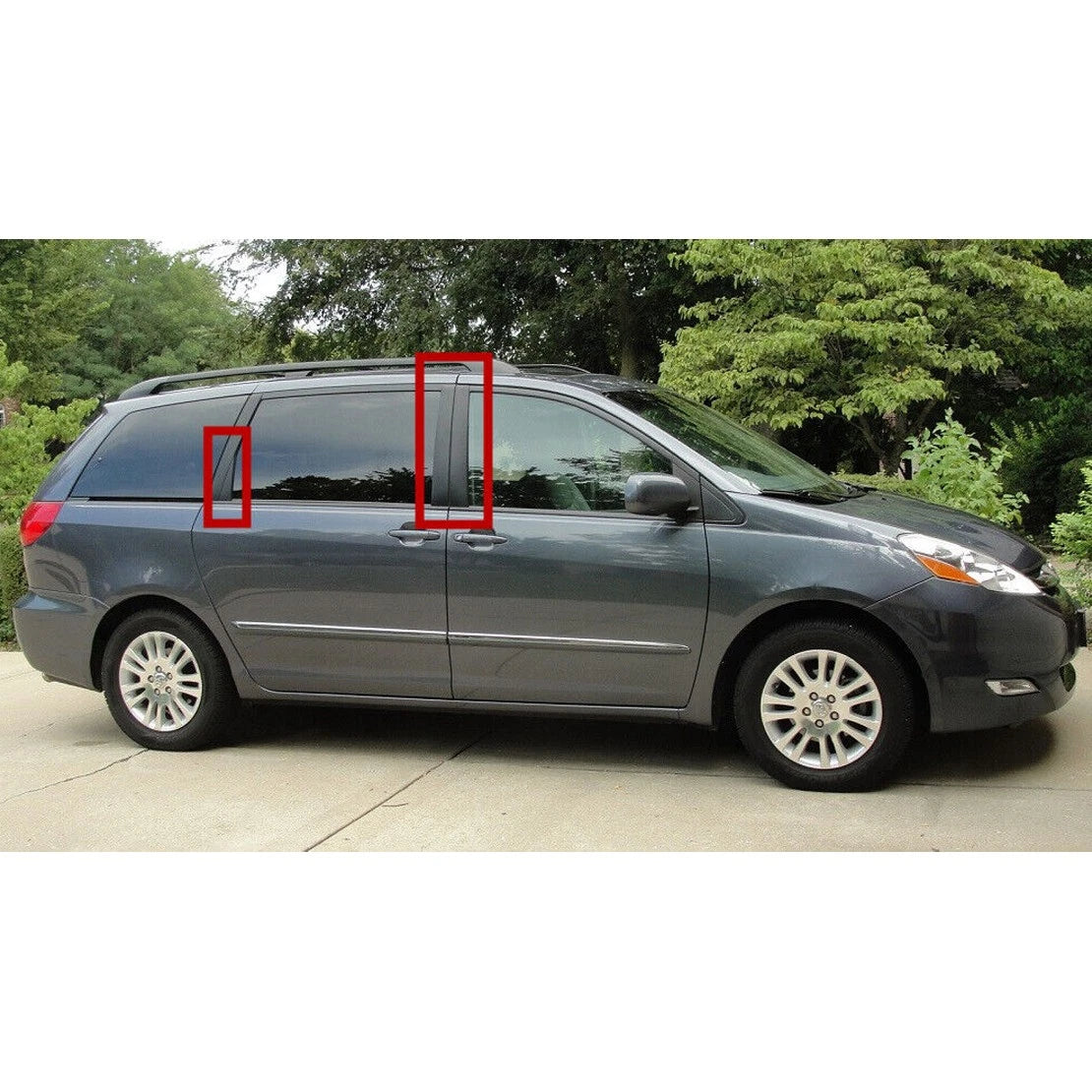 Door Window Pillar Post Cover Trim for Toyota Sienna (2004-2010)