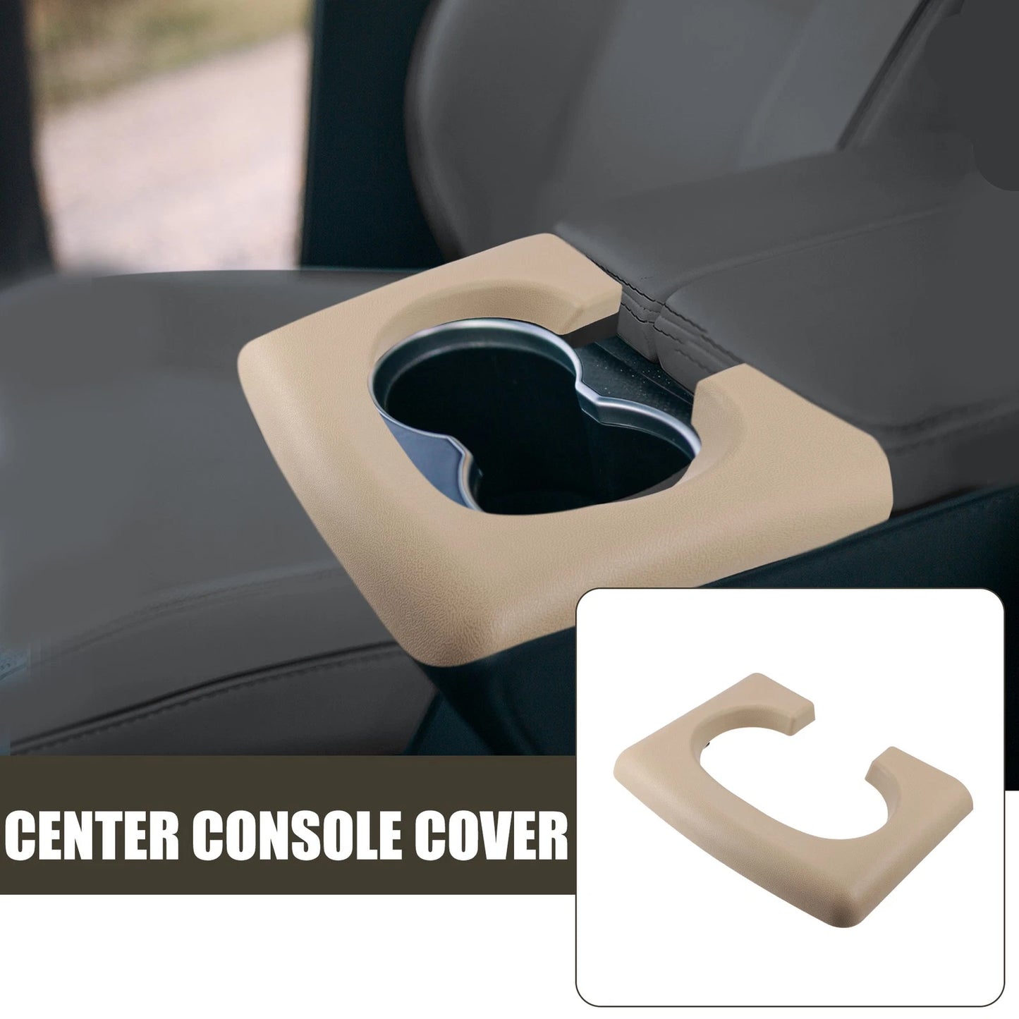 Center Console Armrest Cup Holder Cover for Ford F-150 (2004-2014) Beige