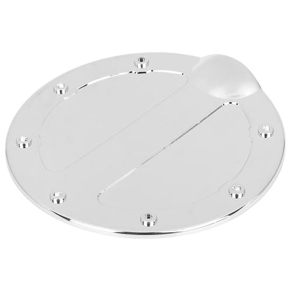 Silver Tone Gas Tank Cap Fuel Filler Door Cover for Ford F150 (2009-2014)