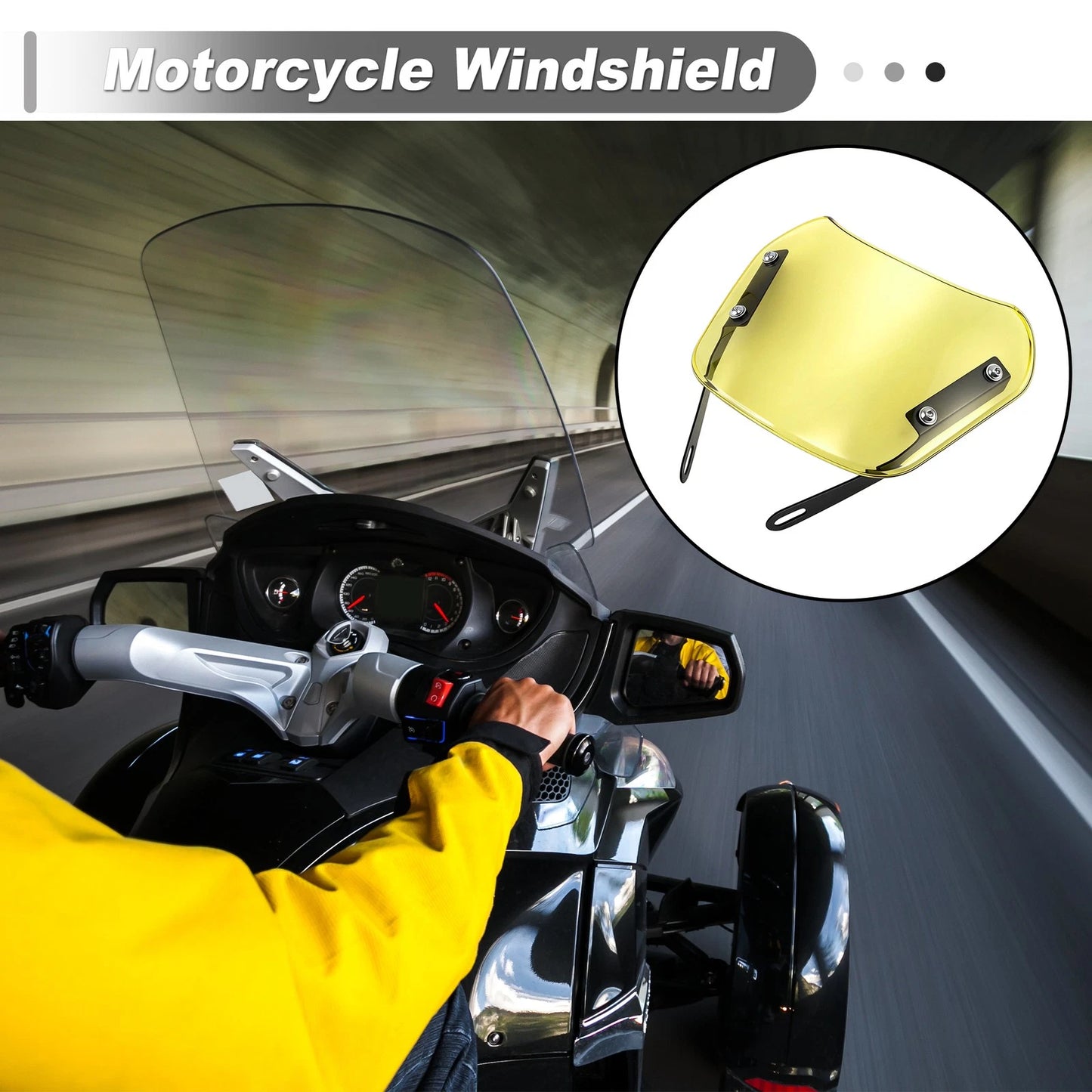 1 x Wind Deflector ABS Yellow for Yamaha XJ 400 Diversion (1991–1993)
