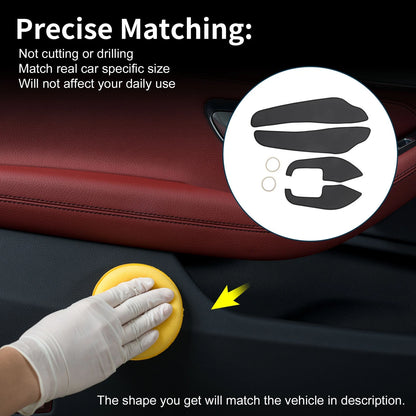 Black Door Anti Kick Pad Sticker Protector for Volvo XC60 (2015-2017)