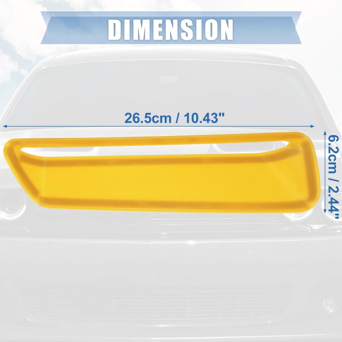 Engine Hood Air Conditioner Outlet Cover Trim Yellow for Dodge Challenger (2015-2023)