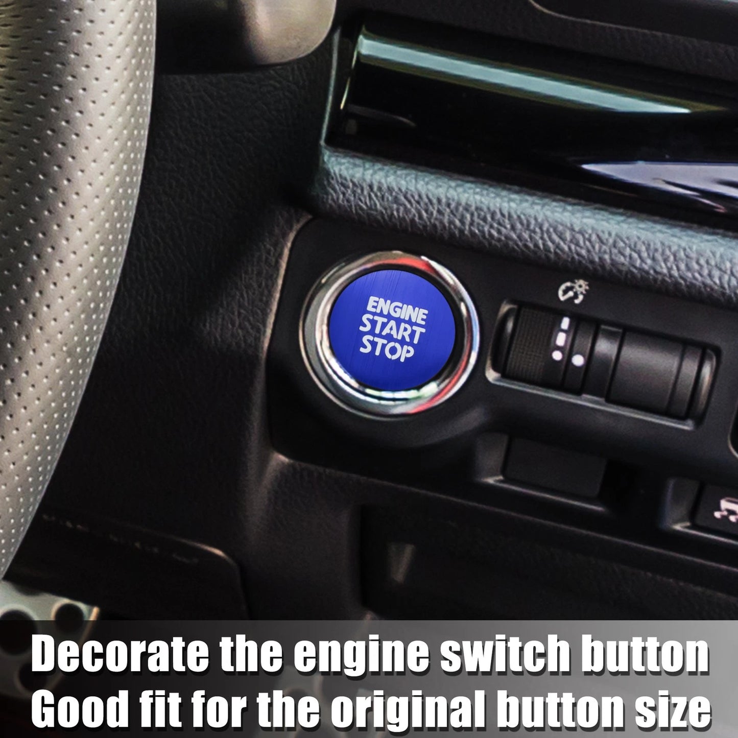 Blue Engine Start Stop Button Cover for Toyota Crown Royal (2012-2018)