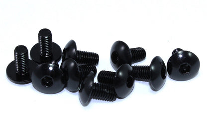Bolts / 10 x m6 x 12mm Black Anodised Aluminium Fairing Bolts for Motorcycle