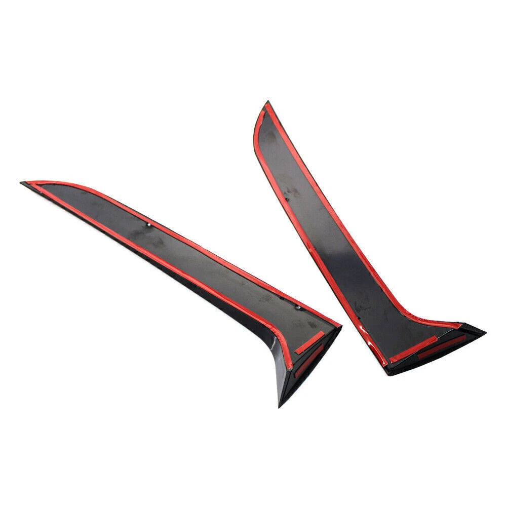 Rear Window Side Spoiler Canard Trim for VW Tiguan 2007-2016 BLACK