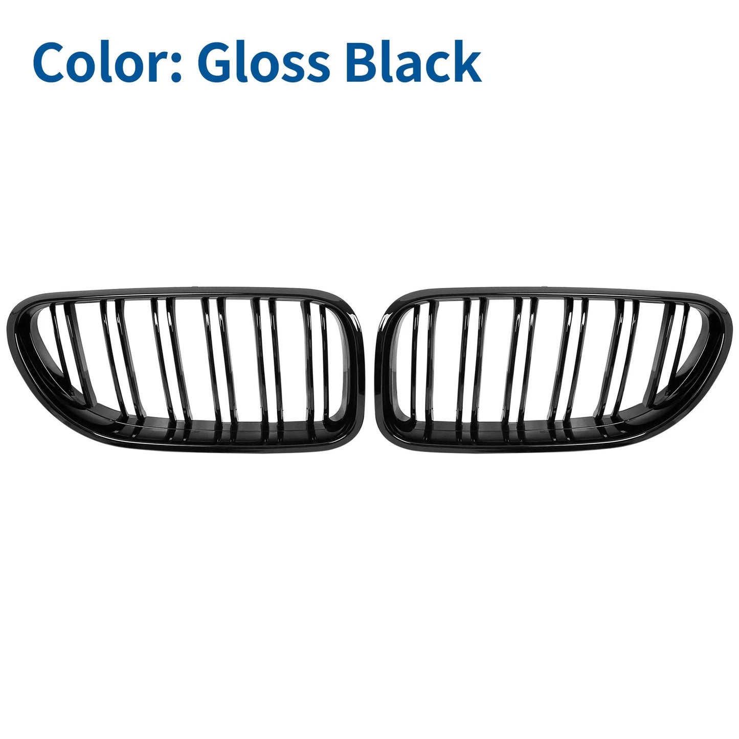 Hood Kidney Grille Cover for BMW F06 2012-2018 Glossy Black