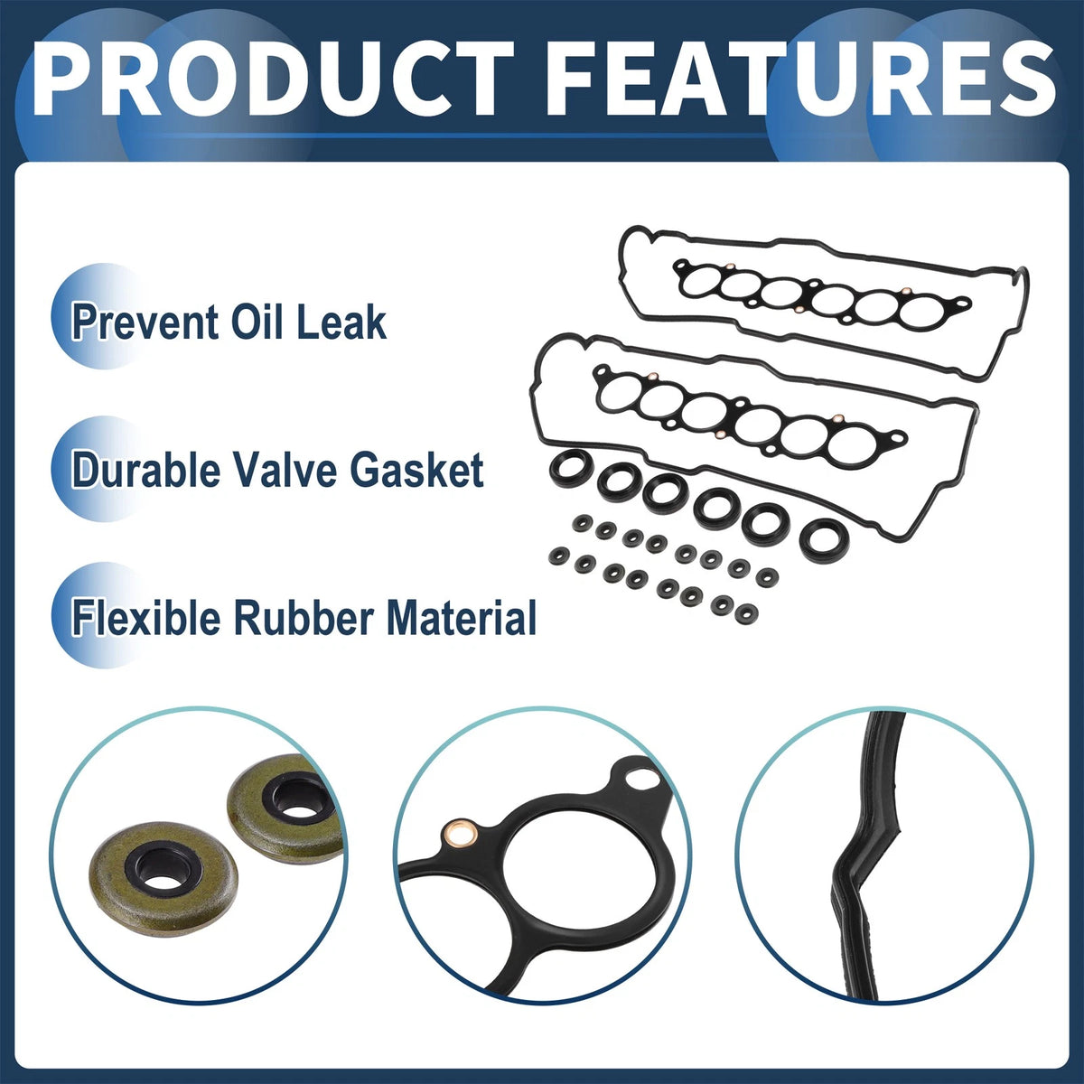 Valve Cover Gasket Set for Toyota 4Runner (1996-2002) 3.4L V6