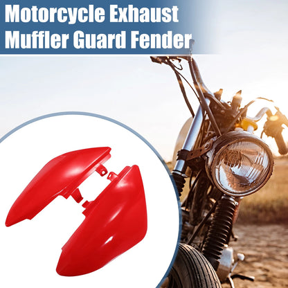 1 Set Twin Exhaust Muffler Guard Fender for Honda CRF50 XR50