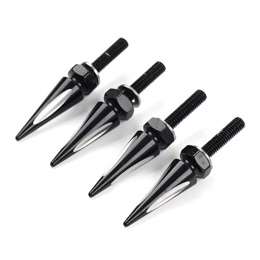 Windshield Spike Bolts for Harley Road Glide 2015-2023 Aluminum Black/White 4x