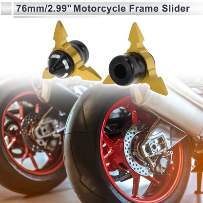 Slider Frame / 2 x 0.59in / Aluminum Alloy Gold Tone for Motorcycle