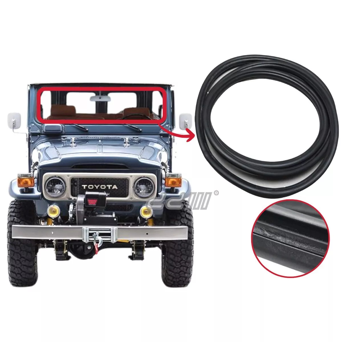 Windshield Weatherstrip Seal for Toyota Land Cruiser 40 Series (1960-1984)