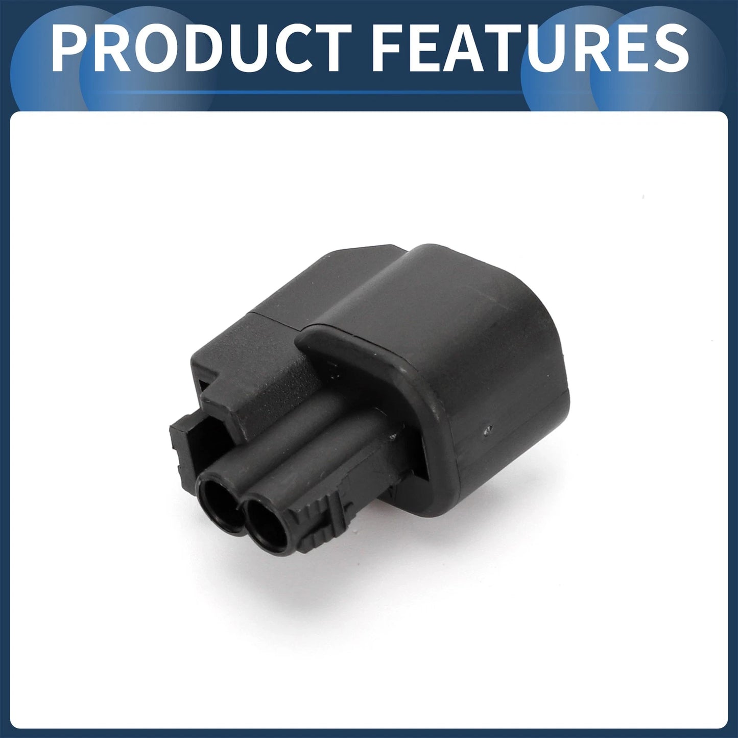 2 Pin Fuel Injector Waterproof Connector Plug for Chevrolet Black