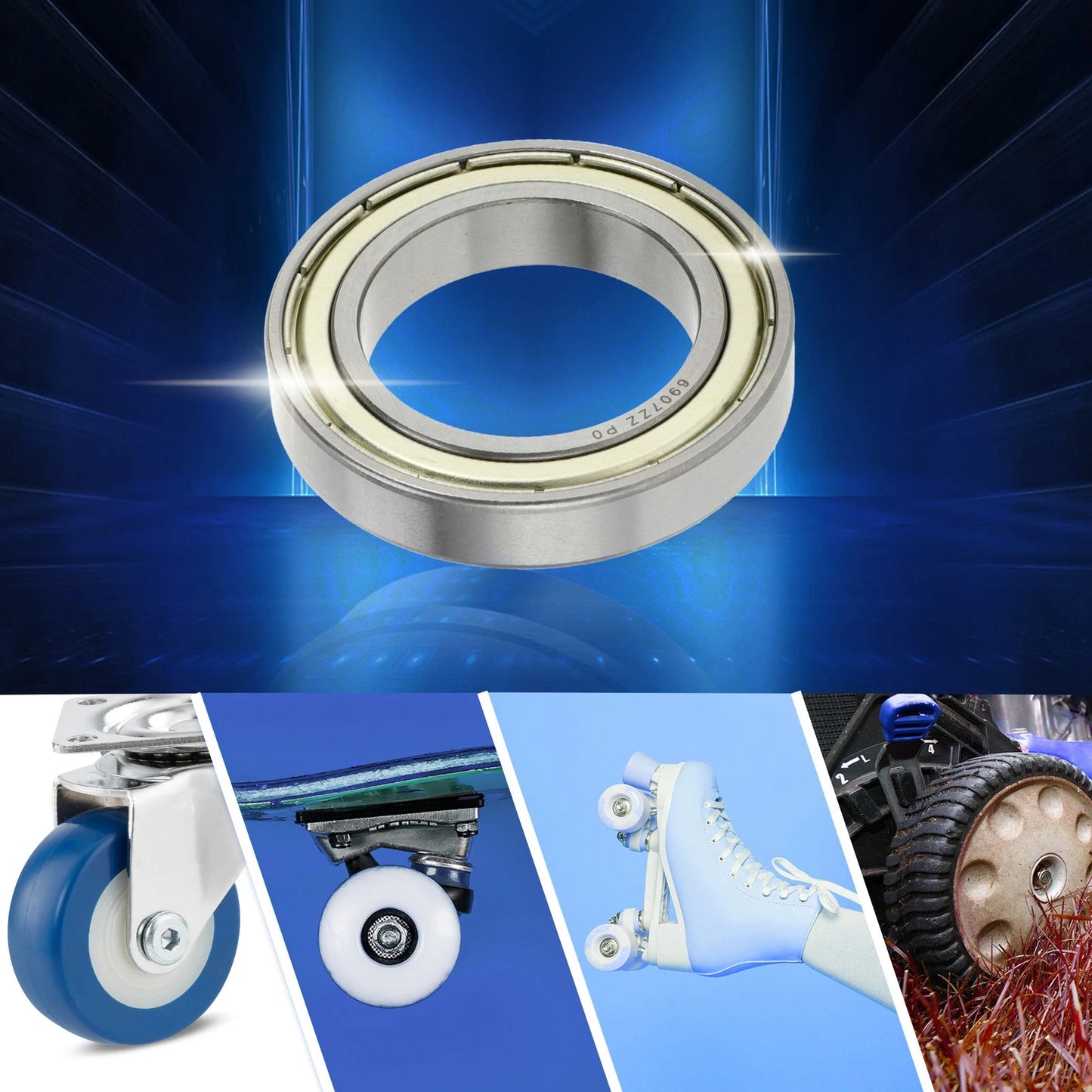 P0 35x55x10mm 1 Pc Deep Groove Ball Bearings for Scooter Skateboard Wheel