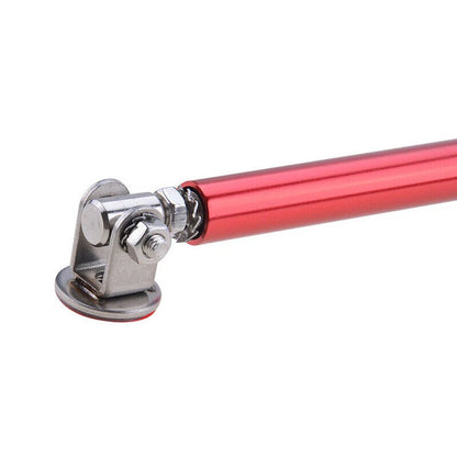 Adjustable Red Bumper Lip Splitter Strut Rod Support Tie Bar 3-5" for Car