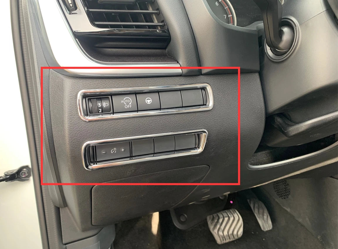 Inner Headlight Switch Button Cover Trim for Nissan Rogue (2021-2023)