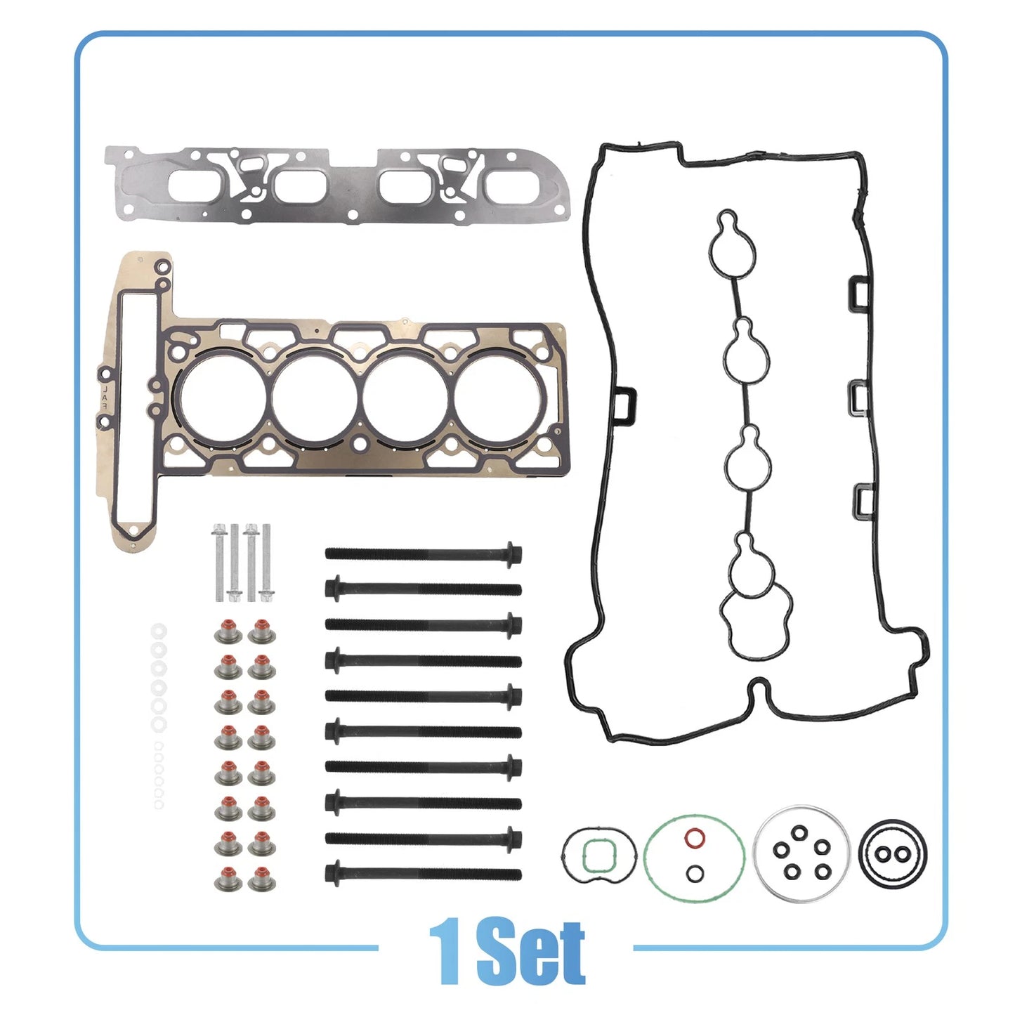 Cylinder Head Gasket Set Engine Gasket Kit Head Bolts for Chevrolet