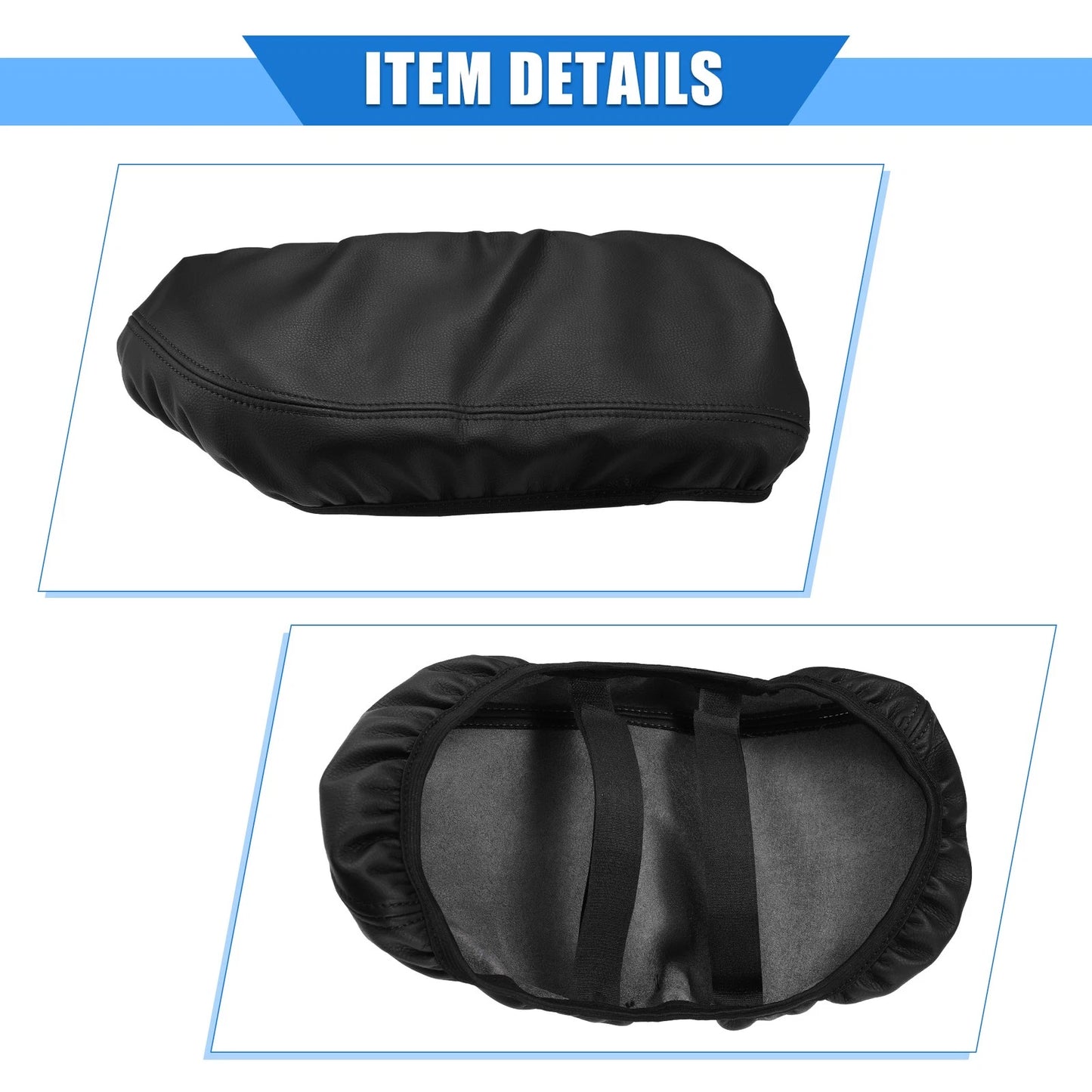 Driver Center Console Pad for Toyota Camry (2018-2022) Black Faux Leather