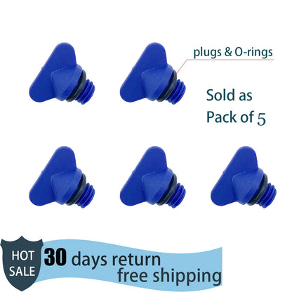 5 x Mercruiser Exhaust Manifold Water Drain Plugs (22-806608A02, 22-806608A1)