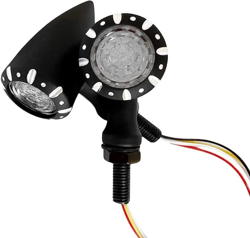 LED Turn Signal Indicator Lights for Motorcycle Red/Amber
