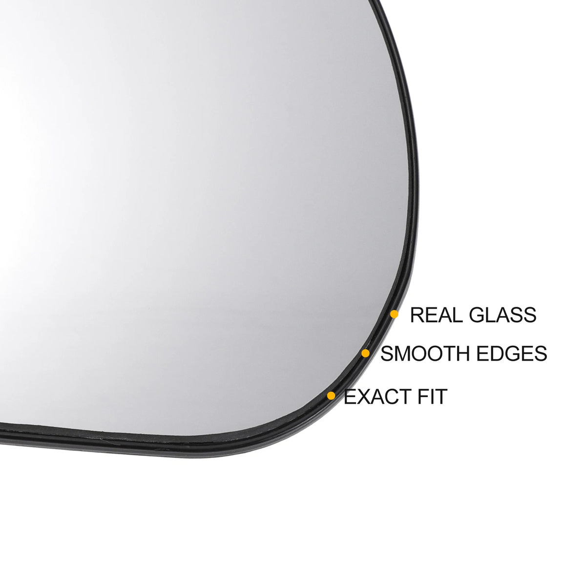 Left Side White Convex Heated Mirror Glass for JEEP GRAND CHEROKEE, Compass