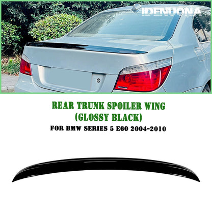 Rear Spoiler Lip for BMW 5 Series E60 (2004-2010) Gloss Black