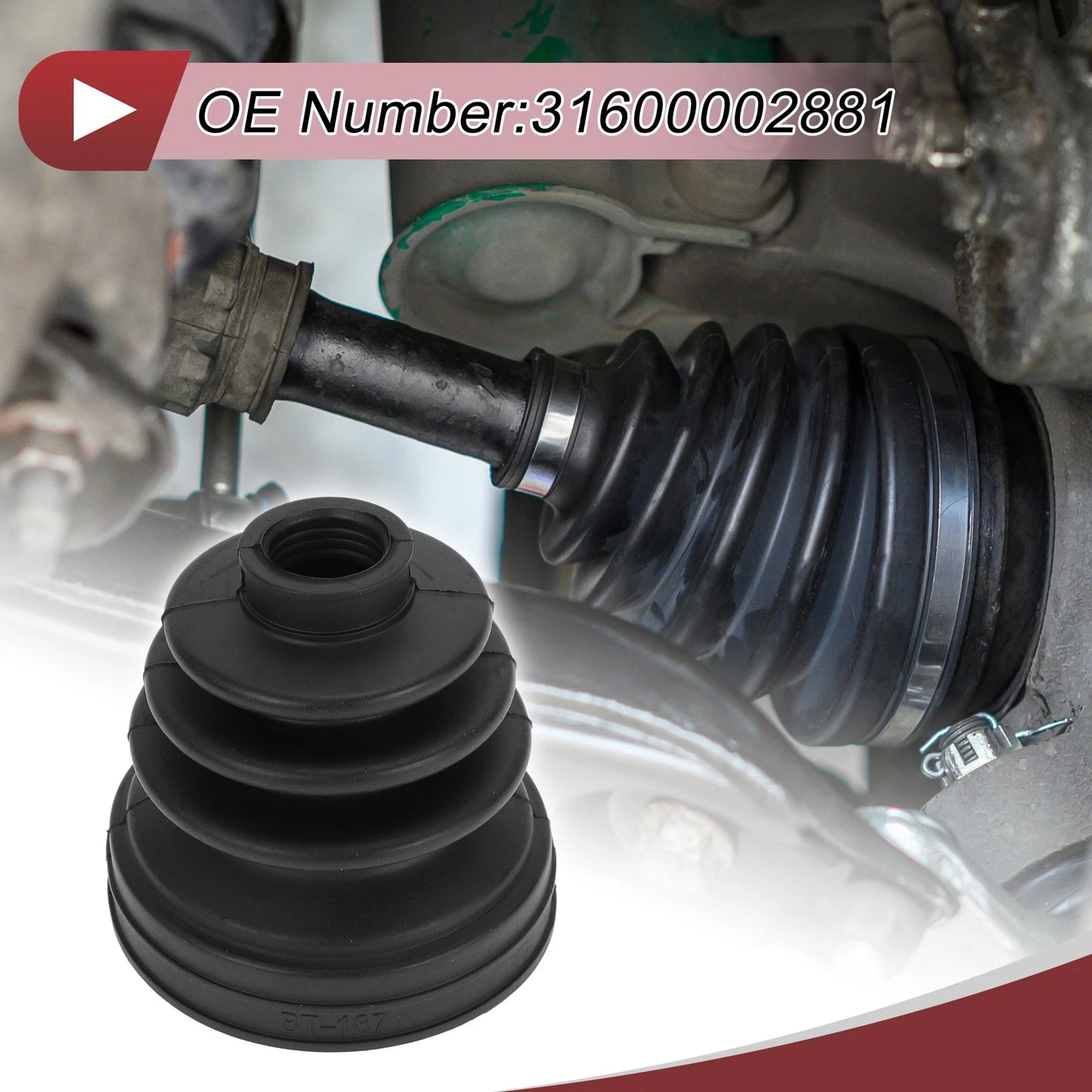 Inner CV Joint Boot Kit with Clamps for Mini Cooper (2002-2008)