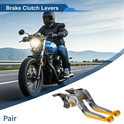 2 x Adjustable Short Long Brake Clutch Levers for Yamaha TMAX560 Titanium