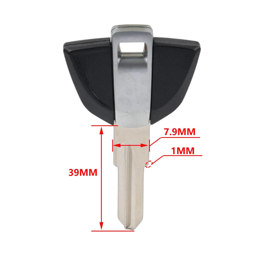 Uncut Blank Blade Key Blue for BMW G310GS, G310R, GT, F700, F800GS, C650