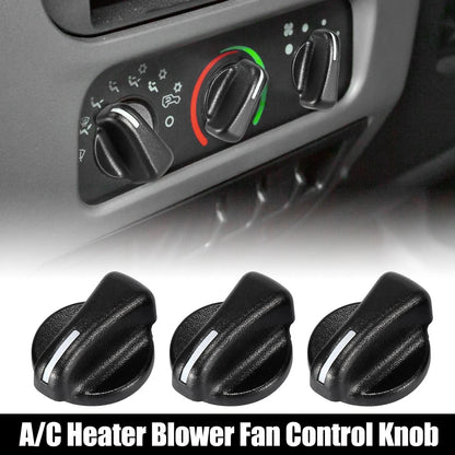 3 x A/C Heater Blower Fan Control Knob for Jeep Wrangler (1995-2005)